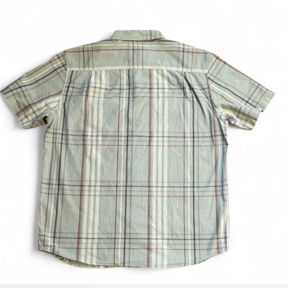 Carhartt Green and Brown Plaid Button Down Shirt. Large - Picture 3 of 6